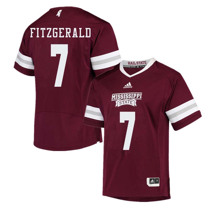 Men #7 Nick Fitzgerald Mississippi State Bulldogs College Football Jerseys Sale-Maroon